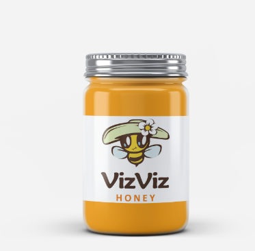 لیبل عسل طبیعی ویزویز